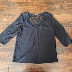 Express Black 3/4 Sleeved Shirt